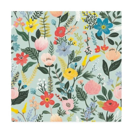 Laura Marshall 'Wild Garden Pattern XID' Canvas Art,14x14